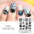 Nature-Inspired Nail Art Stamping Plate Set with Butterfly and Mountain Range Designs for DIY Manicure Enthusiasts