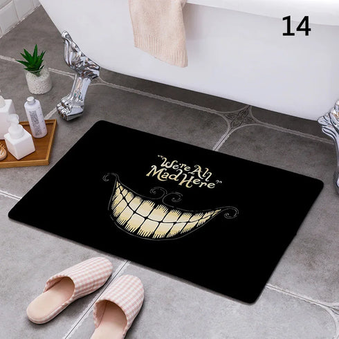Cartoon Camper Bathroom Doormat Absorbent Indoor Rug Anti-Slip Decorative Floor Mat