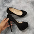 Elegant Women’s Stiletto Pumps - 14cm Super High Heels with Round Toes and Platform for Nightclub Parties, Weddings, and Dressy Occasions