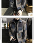 Men's Casual Lapel Hoodless Jacket - Slim Fit Plaid Woolen Coat for Autumn and Winter Fashion