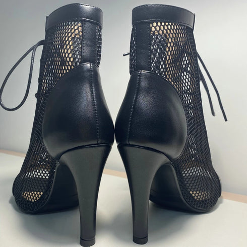 Sexy High Heels Hollow Mesh Sandals for Summer Fashion Comfort Peep Toe Stilettos Jazz Dance Female Shoes Plus Size