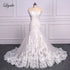 Liyuke Shining Symmetrical Lace Sweetheart Mermaid Wedding Dress