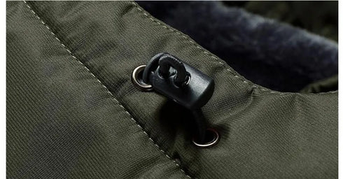 Plus Size Winter Jacket for Men - Thick Windproof Waterproof Fleece Military Parka Overcoat with Detachable Hood and Pockets, Available in 6XL to 9XL Sizes for All Seasons