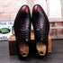 Men's Crocodile Dress Leather Lace-Up Shoes for Wedding and Office Events