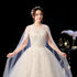 Elegant Court Train Lace Embroidery Princess Vintage Wedding Dress Plus Size Gowns Customized