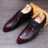 Men's Crocodile Dress Leather Lace-Up Shoes for Wedding and Office Events