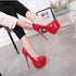 Elegant 18cm Super High Heels Pumps for Women - Chic Leather Wedding & Party Footwear