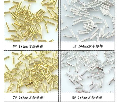 500pcs Metal Nail Art Decorations - Japan Korea Alloy Rivets, Studs, and DIY Accessories for Creative Designs