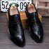 Men's Crocodile Dress Leather Lace-Up Shoes for Wedding and Office Events