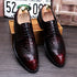 Men's Crocodile Dress Leather Lace-Up Shoes for Wedding and Office Events