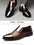 Elegant Formal Oxfords for Men - Classic Slip-On Wedding and Office Dress Shoes with Pointed Toe Design and Rubber Outsole