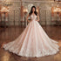 Liyuke Elegant Princess Ball Gown Wedding Dresses With Beading Appliques Lace Off Shoulder For Brides