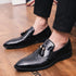Extra Large Size 47 Elegant Pointed Toe Leather Oxfords for Men - Stylish Formal Dress Shoes Ideal for Business and Wedding Events, Comfortable Slip-On Loafers with Genuine Leather Lining and Breathable Features