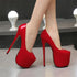 Elegant 18cm Super High Heels Pumps for Women - Chic Leather Wedding & Party Footwear