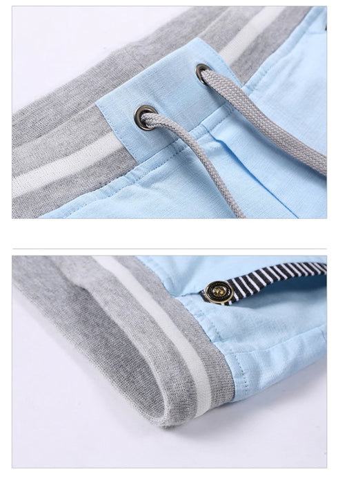 Linen Mens Shorts Casual Bermuda Beach Shorts for Men