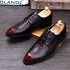 Men's Crocodile Dress Leather Lace-Up Shoes for Wedding and Office Events