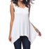 Stylish Summer Women's Casual Sleeveless Irregular Vest Blouse Tops for Holiday Outfits