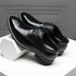 Men's Stylish Suede Brogue Shoes for Weddings and Formal Events - New Fashionable Leather Footwear in Black