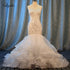 Liyuke Shining Symmetrical Lace Sweetheart Mermaid Wedding Dress