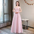 Lace Up Satin Bridesmaid Dress with Floor-Length A-Line Silhouette for Elegant Wedding Party