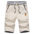 Linen Mens Shorts Casual Bermuda Beach Shorts for Men