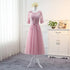 Bridesmaid Dress Elegant Floor-Length Organza Backless Lace With Built-In Bra Bridesmaid Dress Lace Appliques
