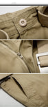 Summer Mens Knee Length Cotton Cargo Shorts Casual Bermuda Trousers