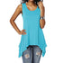 Stylish Summer Women's Casual Sleeveless Irregular Vest Blouse Tops for Holiday Outfits