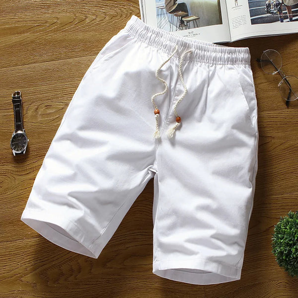 Summer Cotton Shorts for Men Large Size - Breathable Elastic Waist Shorts