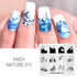 Nature-Inspired Nail Art Stamping Plate Set with Butterfly and Mountain Range Designs for DIY Manicure Enthusiasts