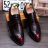 Men's Crocodile Dress Leather Lace-Up Shoes for Wedding and Office Events
