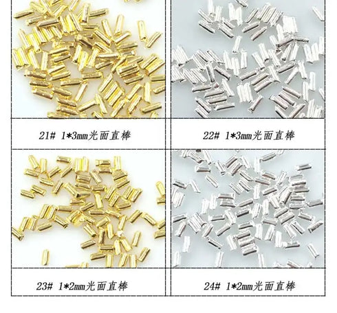 500pcs Metal Nail Art Decorations - Japan Korea Alloy Rivets, Studs, and DIY Accessories for Creative Designs
