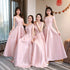 Lace Up Satin Bridesmaid Dress with Floor-Length A-Line Silhouette for Elegant Wedding Party