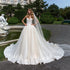 Liyuke Elegant Princess Ball Gown Wedding Dresses With Beading Appliques Lace Off Shoulder For Brides