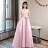 Lace Up Satin Bridesmaid Dress with Floor-Length A-Line Silhouette for Elegant Wedding Party