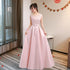 Lace Up Satin Bridesmaid Dress with Floor-Length A-Line Silhouette for Elegant Wedding Party