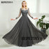 BEPEITHY Customized O Neck Ball Gown Wedding Dresses Lace Bodice Court Train Bridal Dresses