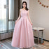 Lace Up Satin Bridesmaid Dress with Floor-Length A-Line Silhouette for Elegant Wedding Party