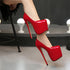 Elegant 18cm Super High Heels Pumps for Women - Chic Leather Wedding & Party Footwear