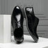 Men's Stylish Suede Brogue Shoes for Weddings and Formal Events - New Fashionable Leather Footwear in Black