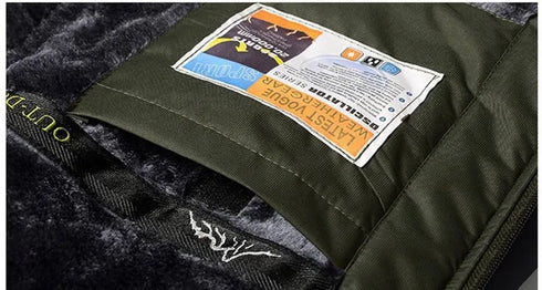 Plus Size Winter Jacket for Men - Thick Windproof Waterproof Fleece Military Parka Overcoat with Detachable Hood and Pockets, Available in 6XL to 9XL Sizes for All Seasons