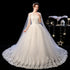 Elegant Court Train Lace Embroidery Princess Vintage Wedding Dress Plus Size Gowns Customized