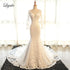 Liyuke Shining Symmetrical Lace Sweetheart Mermaid Wedding Dress
