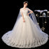 Elegant Court Train Lace Embroidery Princess Vintage Wedding Dress Plus Size Gowns Customized