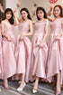 Lace Up Satin Bridesmaid Dress with Floor-Length A-Line Silhouette for Elegant Wedding Party
