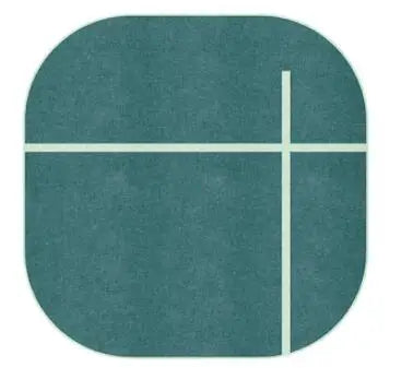 Modern Geometric Round Carpet for Living Room Bedroom and Hallway