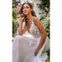 Long Boho A-Line Backless Wedding Dress with 3D Flowers