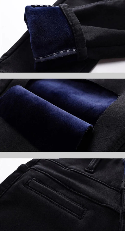 Winter Skinny Stretch Velvet Jeans Pants for Women