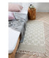 Ethnic Style Woven Linen Cotton Rectangle Rug Mat for Living Room and Bedroom Foot Pad