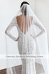 Backless Mermaid Wedding Dresses Boho Long Sleeve Lace Bridal Gown